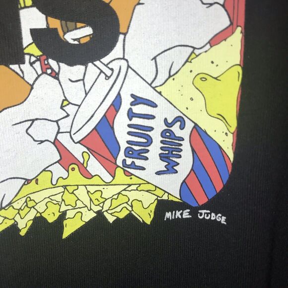 Adidas Skateboard Tee Beavis Butt-Head Black Graphic T Shirt Small Fruity Whips - Picture 4 of 11